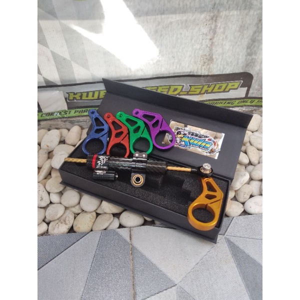 Stabilizer X-Line matris pendek 16 stelan stabilizer x line stang atas steering dumper ninja 250 Stabilizer Stabiliser x-line XLINE Matris Carbon Karbon Pendek 16 Klik Stelan Steering Damper Stabilizer Stang Setang X Line MATRIS 16 click