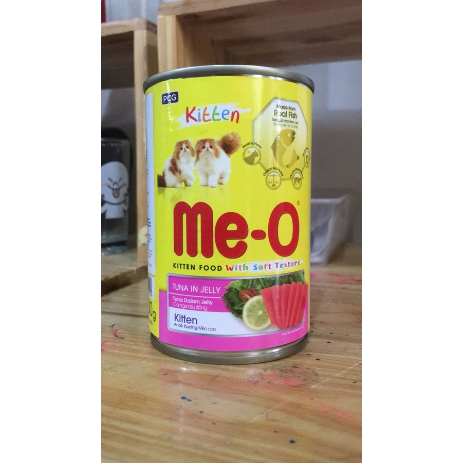 Makanan Kucing MEO kaleng KITTEN TUNA IN JELLY 400gr