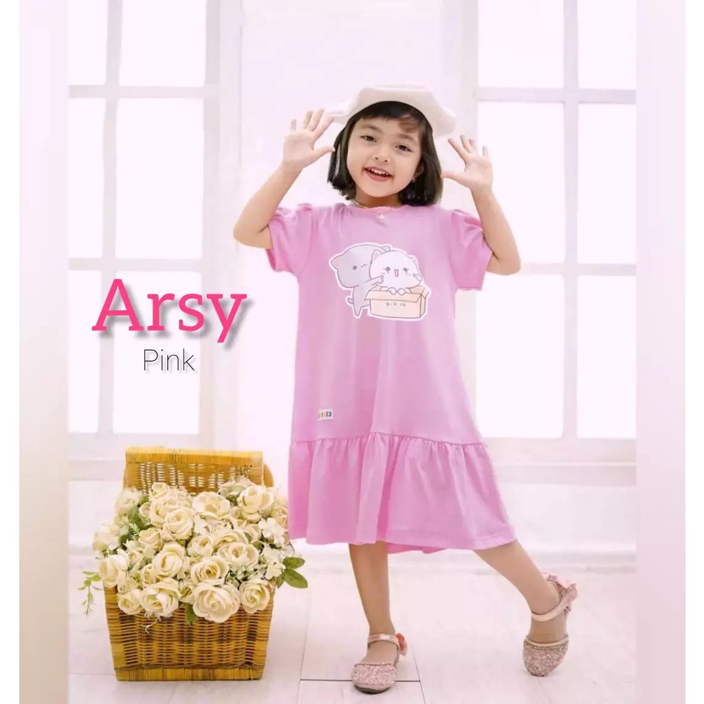 GAMIS ARSY KIDS BAHAN COMBED UKURAN S M L GAMIS ANAK TERBARU 2022 PAKAIAN MUSLIM ANAK PEREMPUAN PAKAIAN ANAK PREMPUAN DRESS ANAK 7 - 12 TAHUN