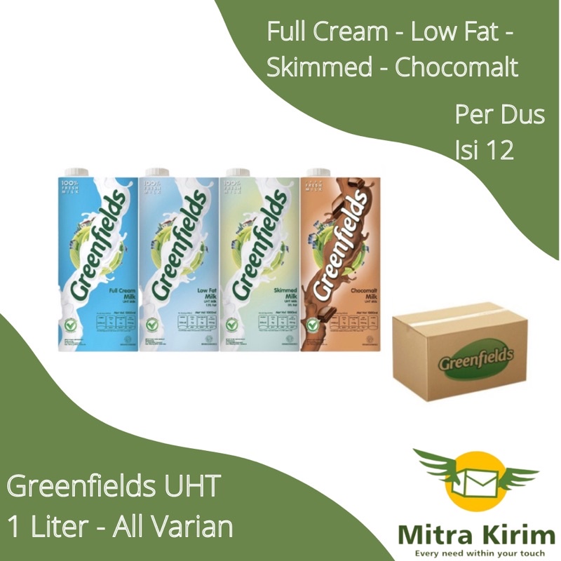 

Greenfields UHT All Varian Per Dus - 950 Ml [Kargo]