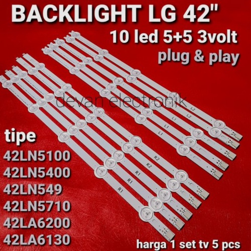 Unik BACKLIGHT TV LED LG 42LN5100 - 42LN5400 - 42LN5710 - 42LA6130 - 42LA6200 - BACKLIGHT LG 42LNLG 