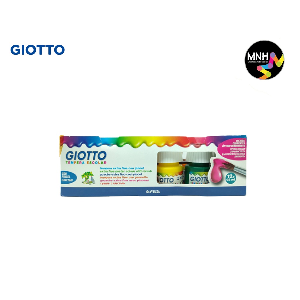 

GIOTTO PAINT 25ML, 12 PCS + BRUSH