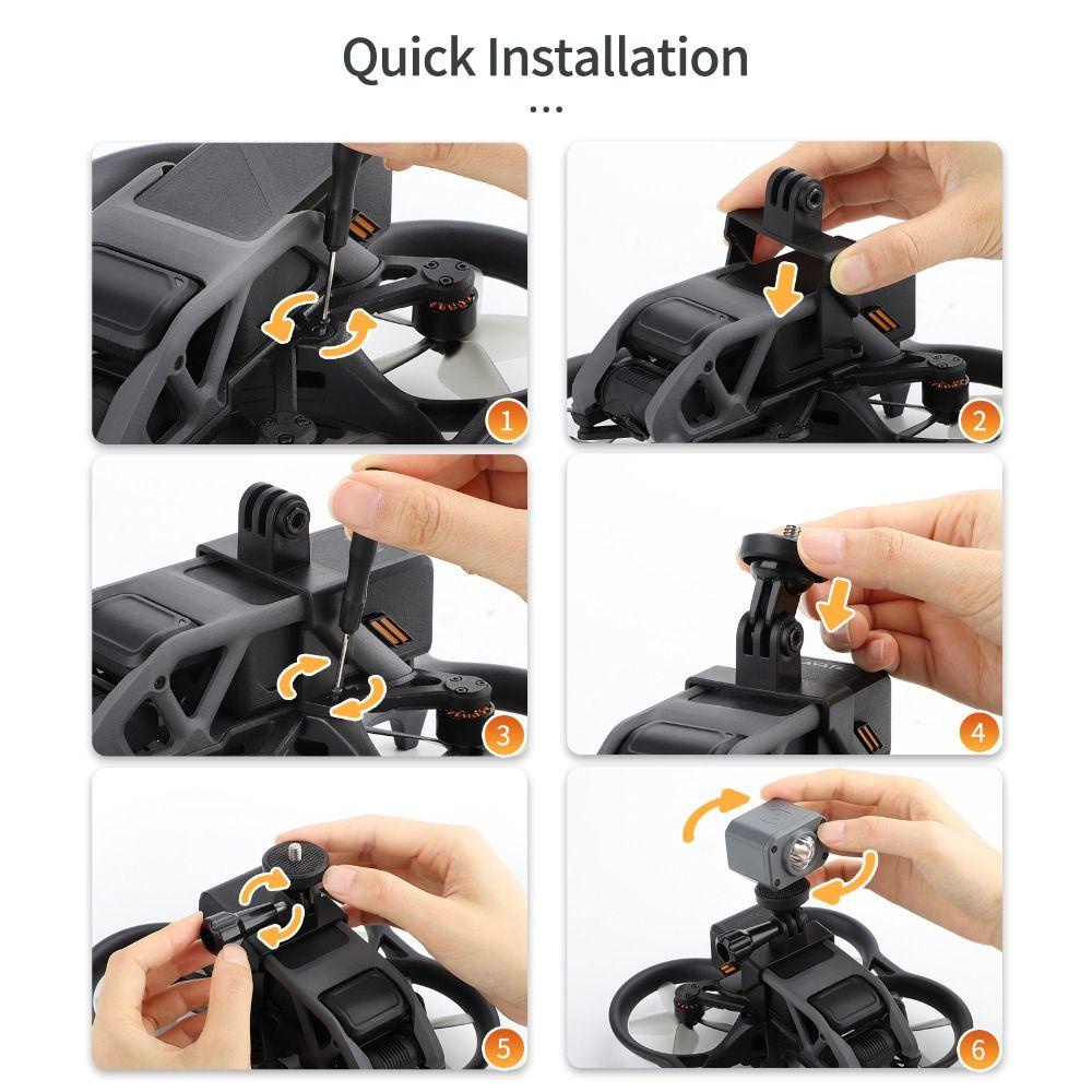 Preva Top Expansion Adapter Drone Sekrup Ulir1Per4 Untuk GoPro/Untuk Insta360 Go Holder