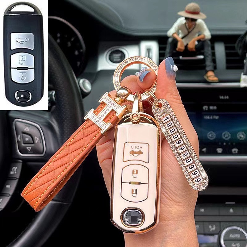 Car Remote Key Case For Mazda 6 Mazda 3 Axela Atenza Cx-7 Cx-9 Cx-5 Cx5 2015 2016 2017 2018 Keychain