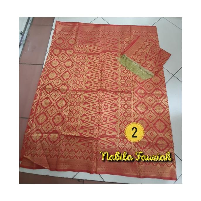 Kain songket selendang tenun semi palembang_Kain songket selendang