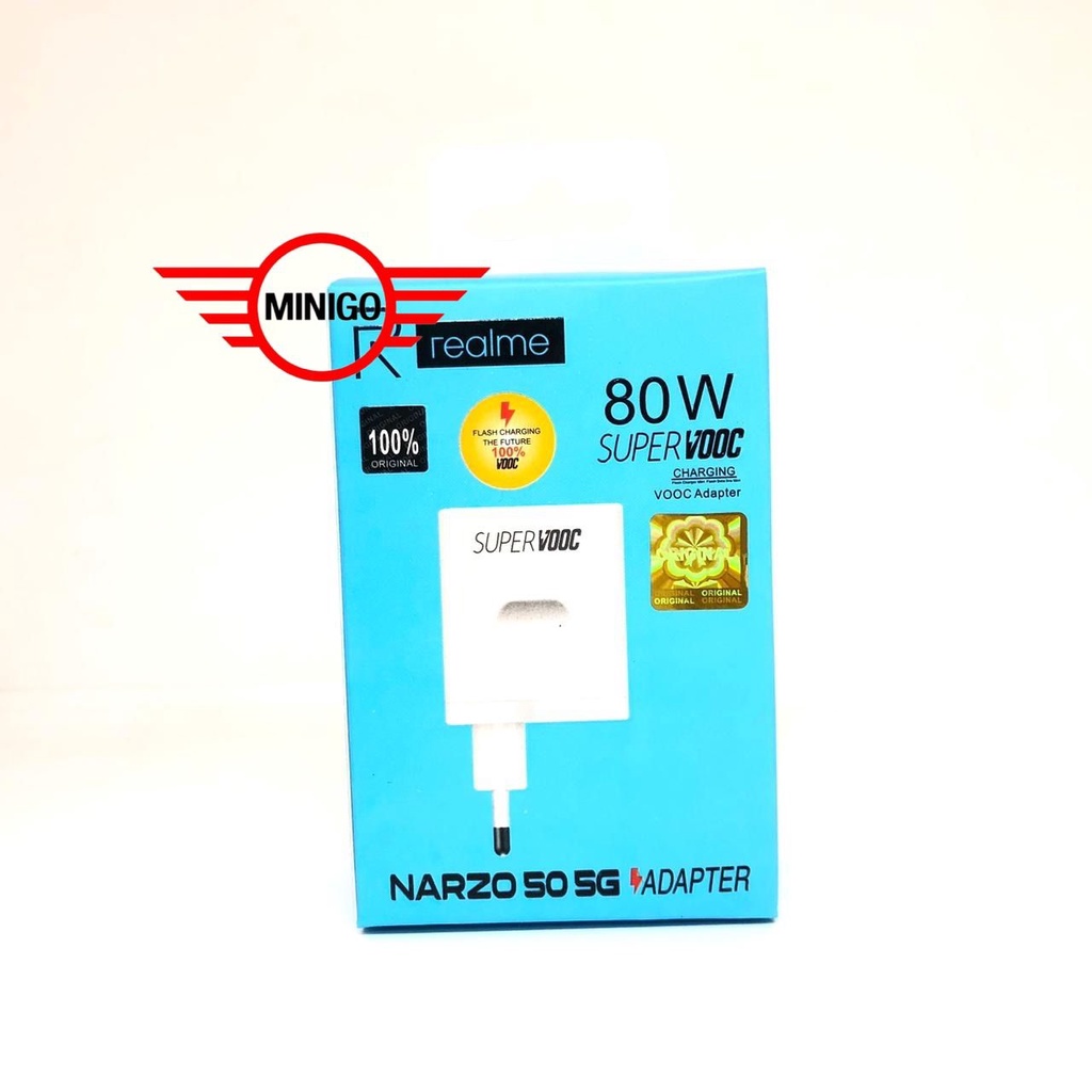 MINIGO Adapter Charger Realme Narzo 50 5G Reno 80W Kepala Charger Casan Realme 80w