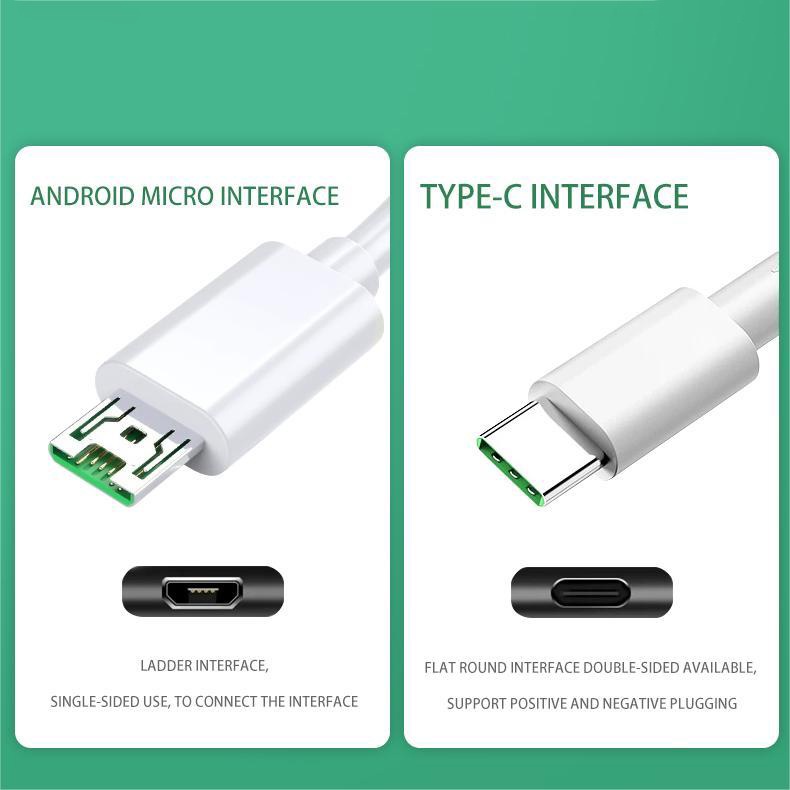 Kabel data / Charger USB Tipe C 5A Fast charging Untuk OPPO Find X / Reno R17 / Android