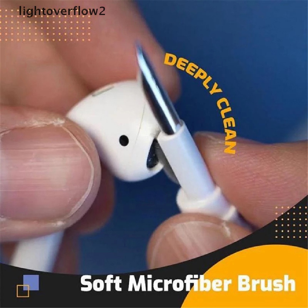 (lightoverflow2) Set Pen Brush Pembersih Earbuds Bluetooth Untuk Airpods (ID)