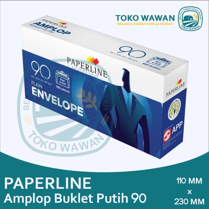 

Bergaransi Amplop Putih Polos Paperline No 90 / Envelope Surat Panjang Isi 100 Limited