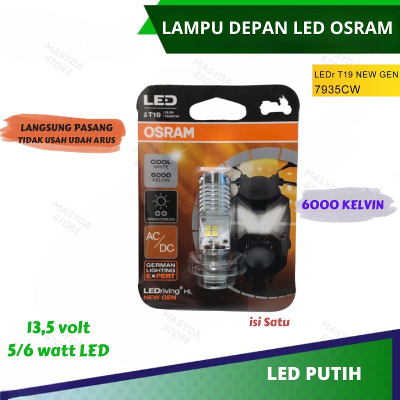 LAMPU DEPAN OSRAM MOTOR BEAT KARBU, BEAT FI, BEAT ESP, BEAT POP, VARIO, SCOOPY, SUPRA X 125, REVO, B