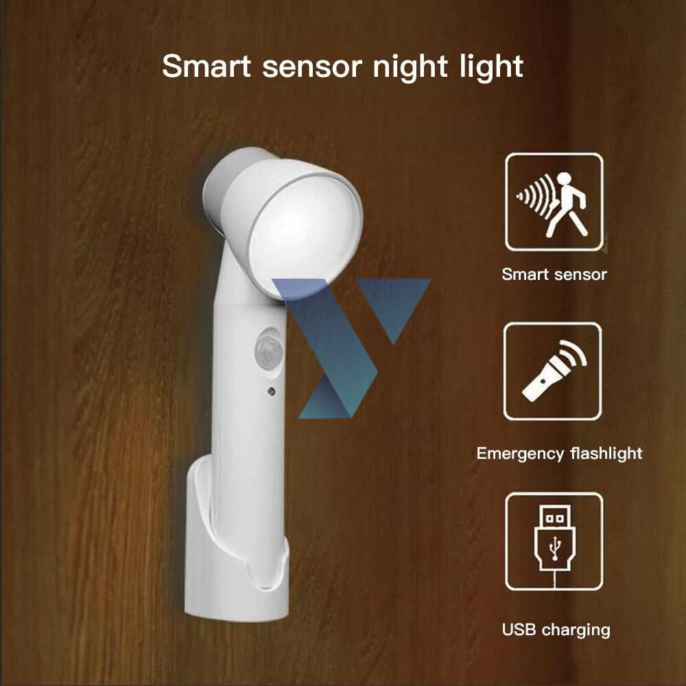 VEVICE Lampu LED Induction Sensor USB Rechargeable - LT1003 ( Al-Yusi )