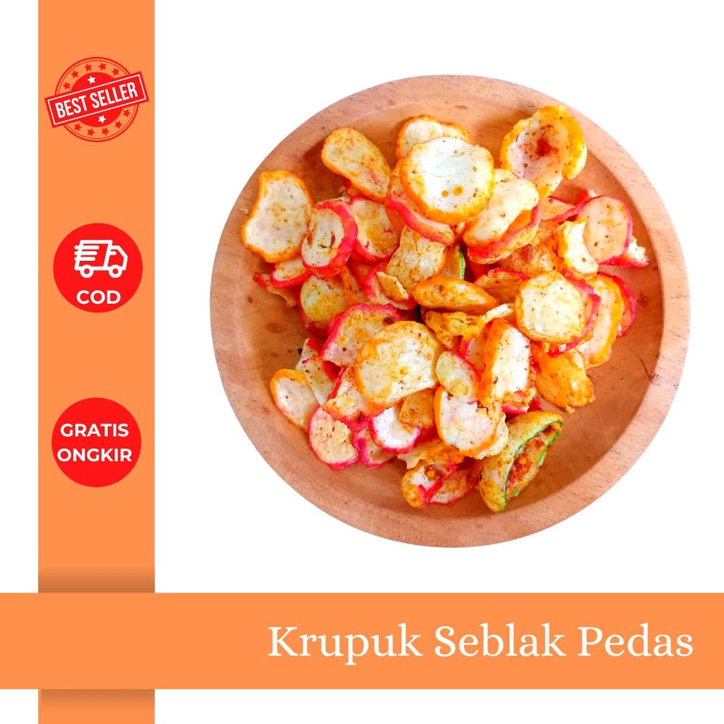 

KERUPUK SEBLAK KERING PEDAS 250 GRAM