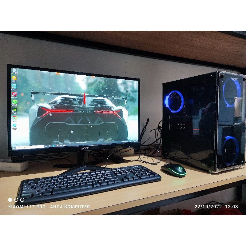 pc gaming /streaming/farming new world wow fullset i5 6500 feat 1050 ti 4gb