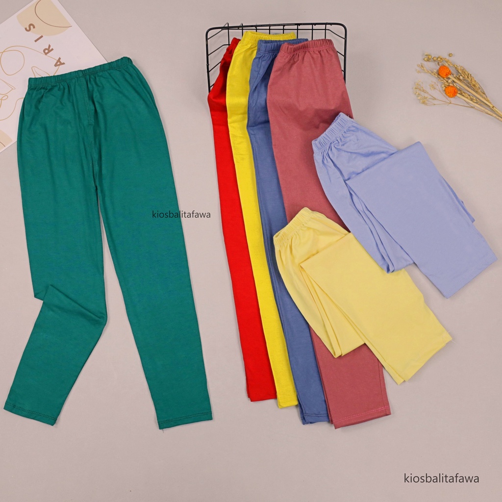 (SIZE LENGKAP) Legging Polos Anak Bayi - Remaja / Celana Panjang Perempuan Leging Kaos Cewek Ketat Adem babycinnamon