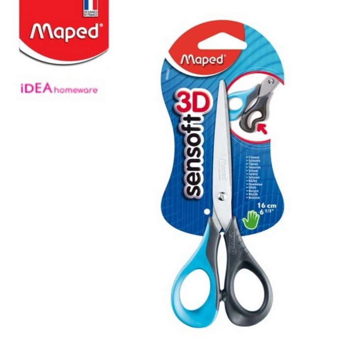 

Promo Gunting Maped 16 Cm 3D Sensoft Tangan Kidal Kanan Scissors Murah