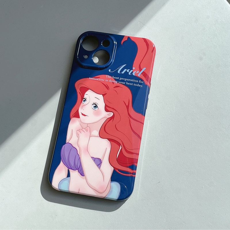 Soft Case Pelindung Motif Kartun Mermaid Untuk Iphone 14 Pro max 13 12 11 Pro max