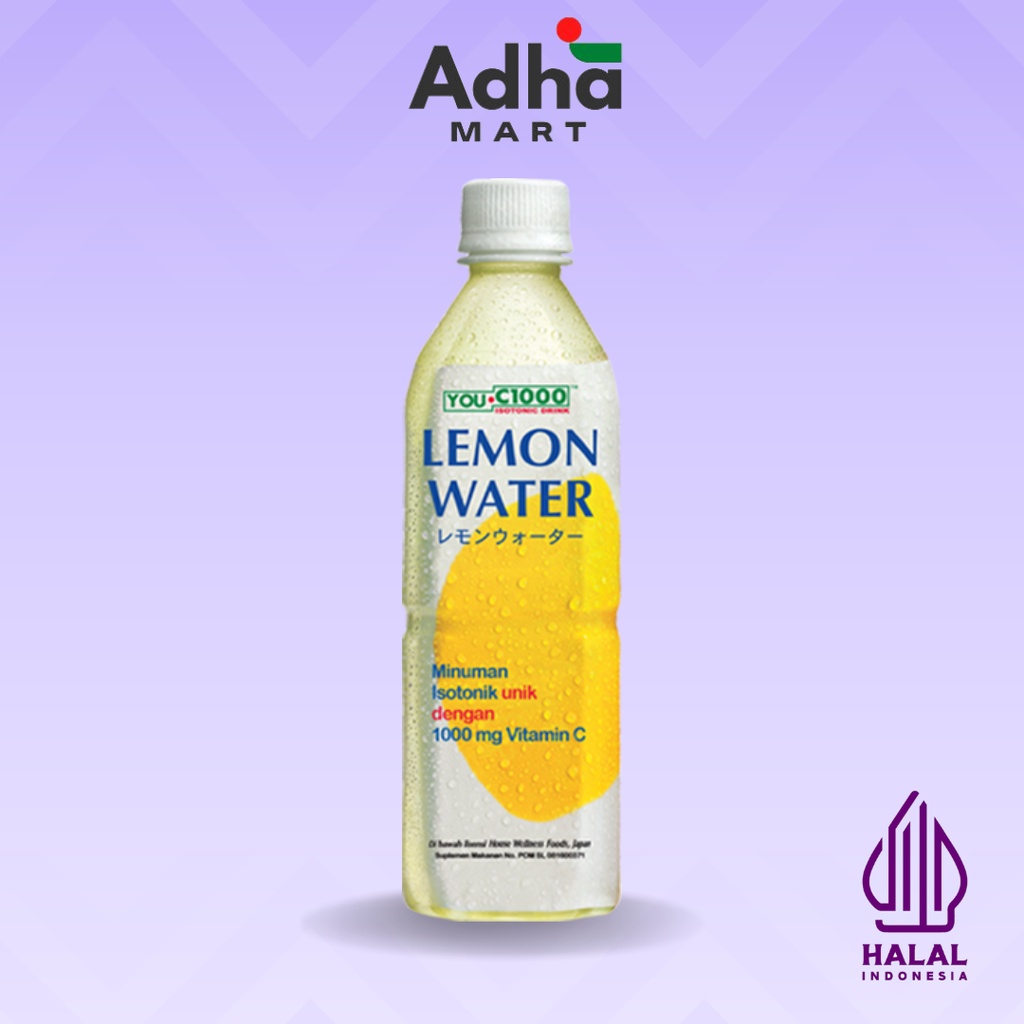 

ADHA MART YOU C1000 Lemon Water Isotonik Drink Vitamin C Lemon 500 ml