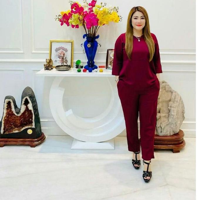 Dapatkan Sekarang--Set Rayon twill Celana Panjang Polos / Setelan Rayon Twill Polos / Set Celana Ray