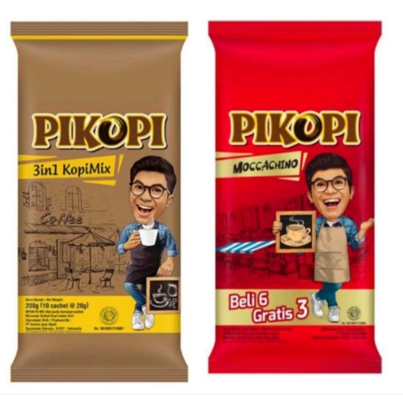 

Pikopi kopi mix renceng @20gr isi 10 pcs : 3 in1 kopi mix/moccacino
