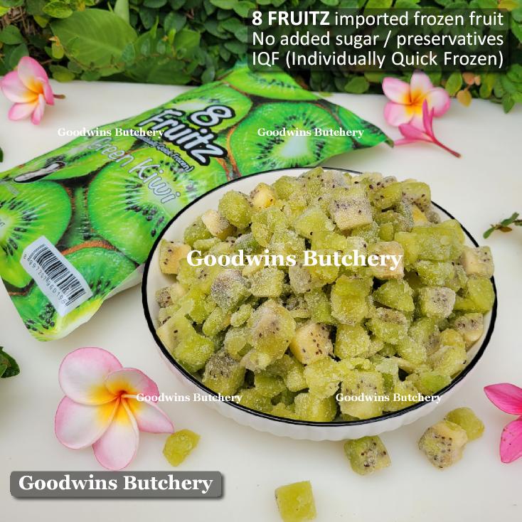 

8Fruitz KIWIFRUIT GREEN DICED imported frozen fruits IQF buah kiwi beku 8 Fruitz 500g