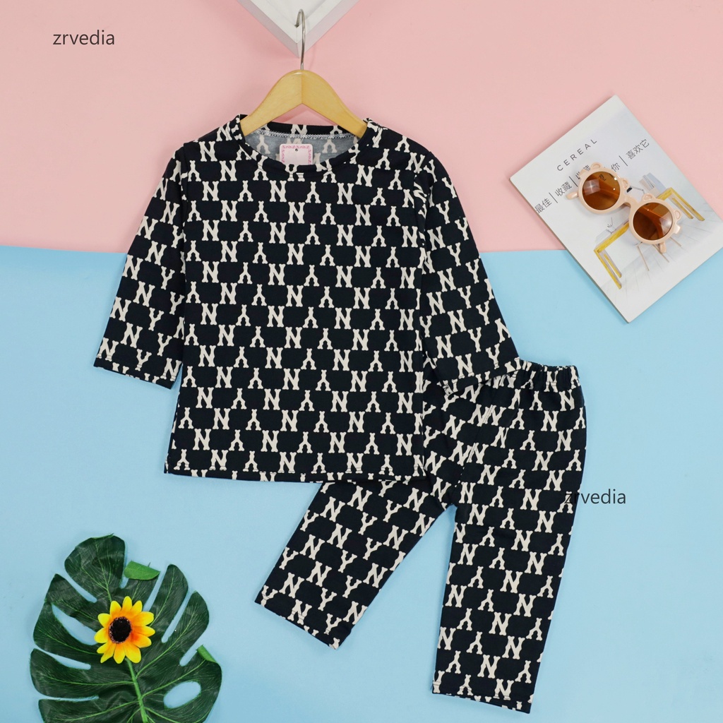Pajamas Sunday uk 1-3 Tahun / Baju Tidur Anak Perempuan IMPORT Piyama Branded Karakter Setelan