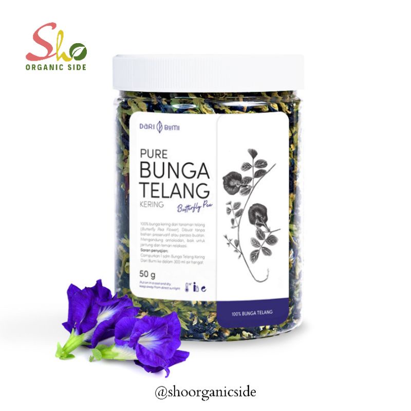 

Bunga Telang Kering / Butterfly Pea Flower 50gr - Dari Bumi
