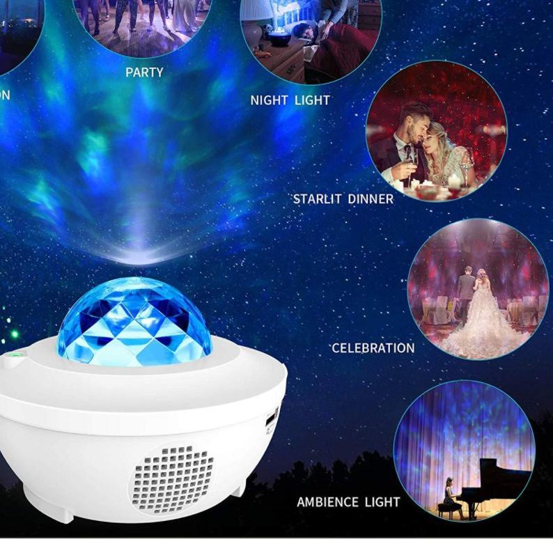 BISA COD ✔️Lampu Tidur Proyektor Berbintang & Speaker Untuk Terangi Petualangan Luar Angkasa Anda Da