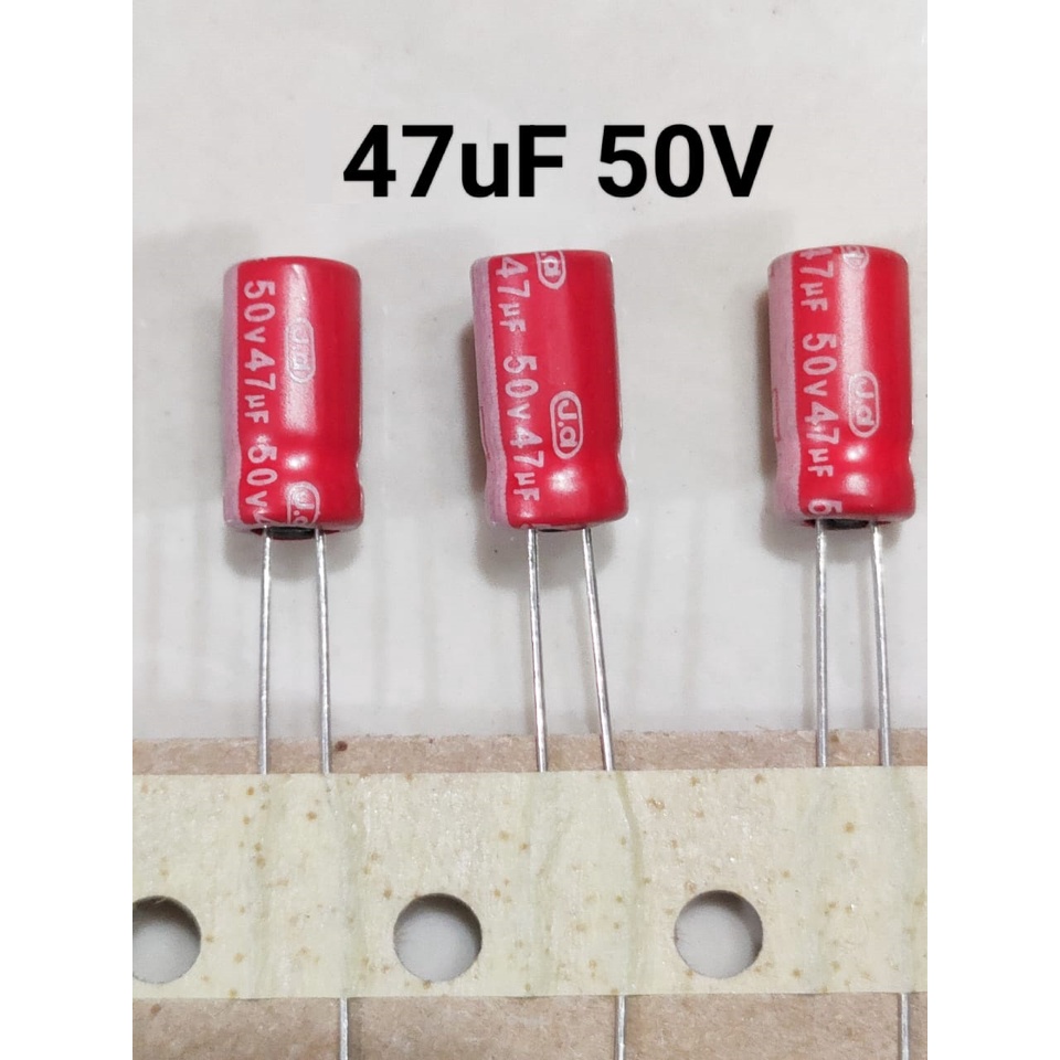 Kapasitor Capacitor ELCO 47uf 50v / 47 uf 50 v / 47uf/50v Elko 47uF 50V