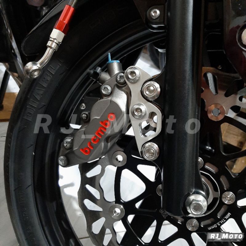 Breket Kaliper Brembo 4 Piston 4P yamaha jupiter mx king disc 300mm