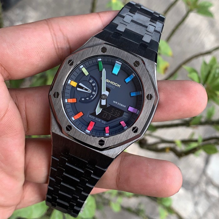 G-Shock GShock GA-2100 GA2100 ET-2DR Rainbow Original Gun Metal Gen3