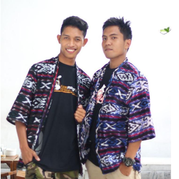 "MGT.18Oc22ᵂ" AEC ATASAN OUTER CARDIGAN KIMONO CASUAL CARAKA BATIK ETHNIC TENUN ETNIK (UNISEX)