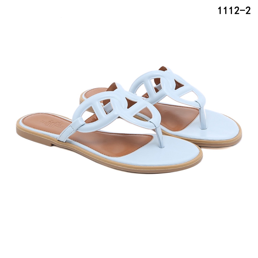 H Beach Leather Flat Sandals 1112-2