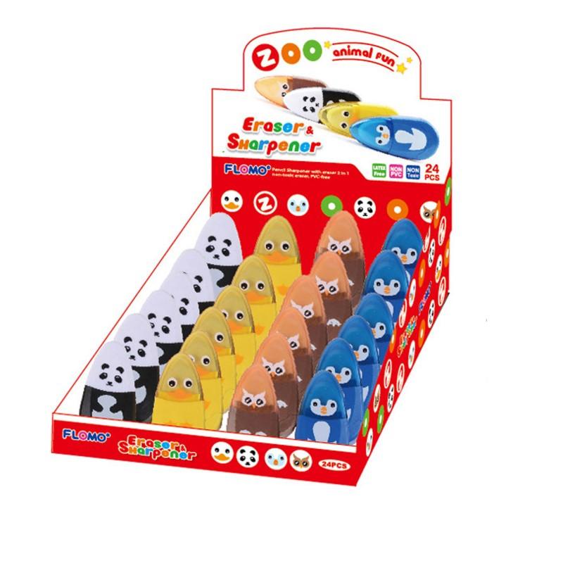 

Asaba Stationery - Flomo Rautan dan Penghapus Animal Karakter