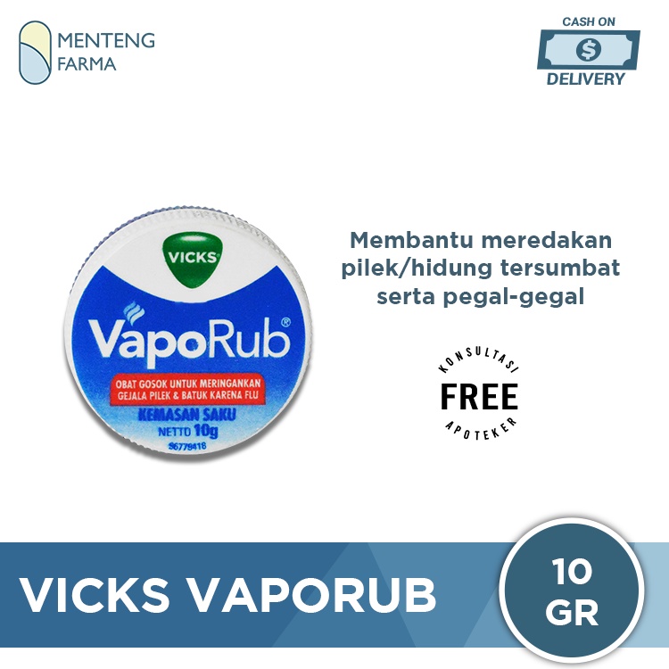 Vicks VapoRub 10 Gr - Balsem Pelega Pernafasan &amp; Hidung Tersumbat