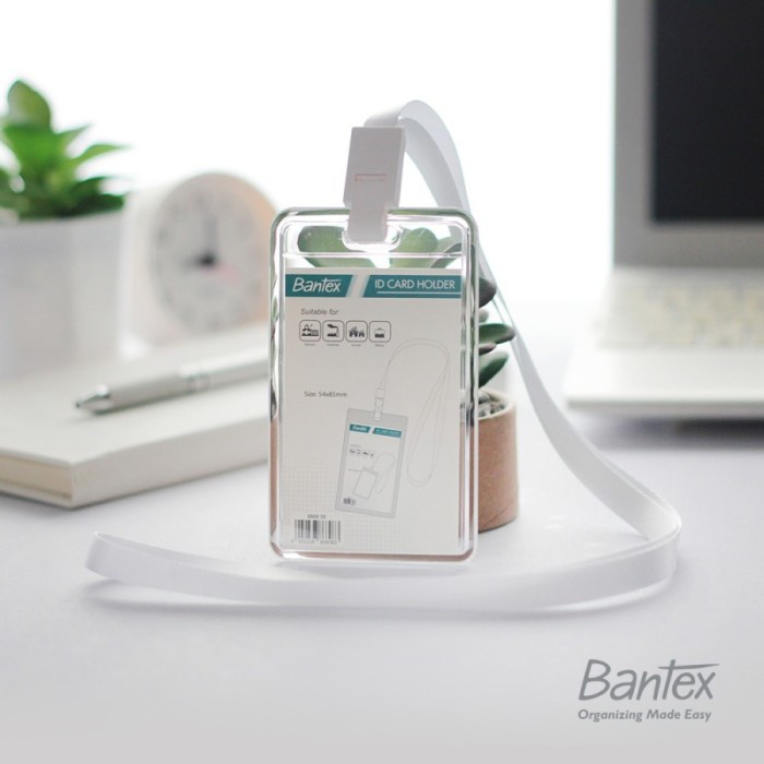 

Bantex Transparent ID Card Holder Lanyard Potrait Clear 8868 08