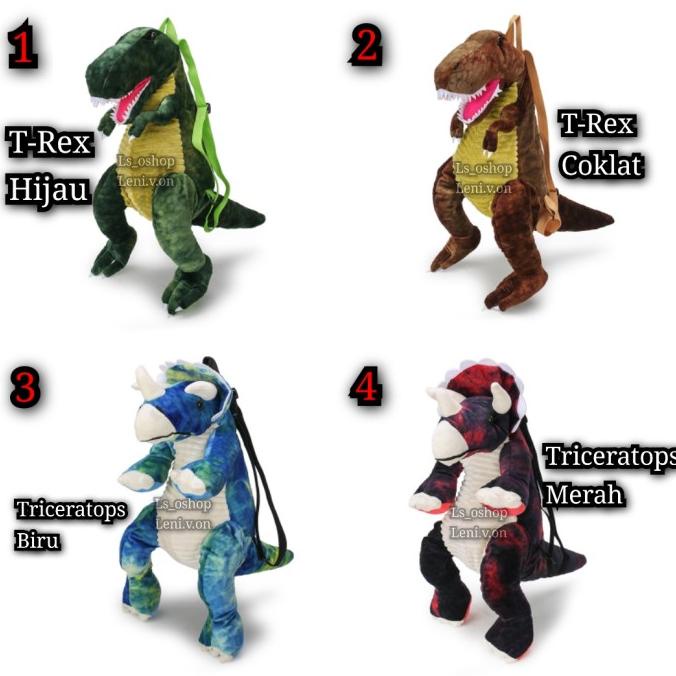 Tas Karakter Dino / Tas Dinosaurus / Tas Ransel Anak / Tas Boneka Dino