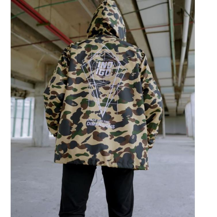 JAKET PARASIT OUTDOOR INDIGO - OUTFIT STREETWEAR SPORTY KASUAL - RUNNING VINTAGE CAMO ARMY DIMENSION