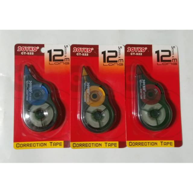 

TIP-EX KERTAS / CORRECTION TAPE KERTAS JOYKO CT-522 12MX5MM