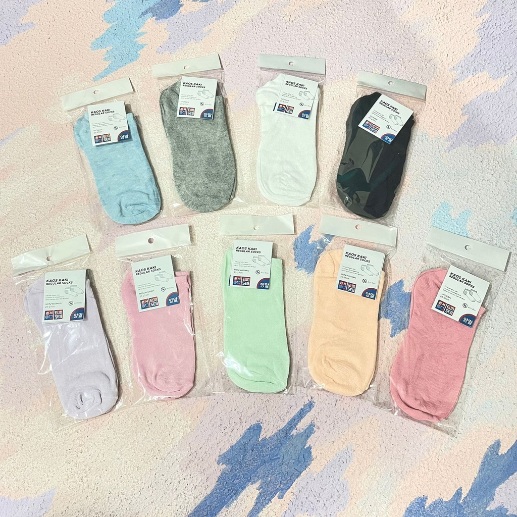 EUNSEO Kaos Kaki Semata Kaki Wanita Polos Kaos Kaki Ankle Cute Fashion Korea Premium Import