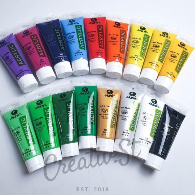 

Acrylic MARIES 75 ml Paint Acrylic Colour Part 1 - 505 Mid Green