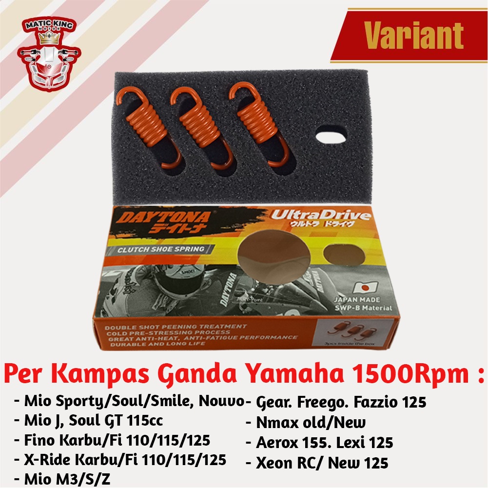 Daytona Per Sentrik Kampas Ganda Kopling Vario Beat PCX Scoopy Genio Deluxe Fi ESP 110 125 150 160 1500 RPM 4954 4956 4958