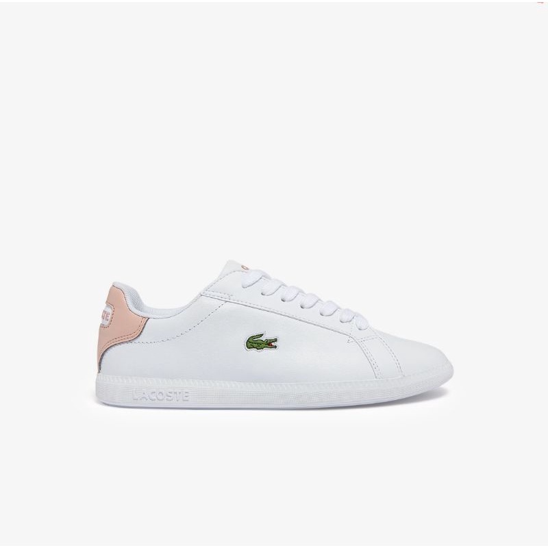 Lacoste Women White Shoes Original Sepatu Wanita Sneakers Putih