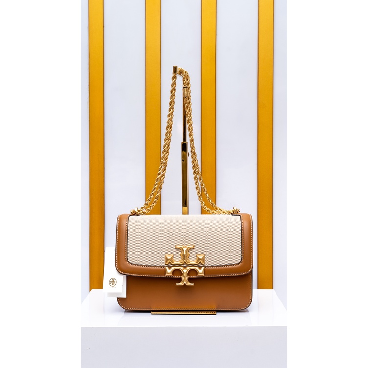 Tory Burch Eleanor Canvas Medium - Moose [100% Original]