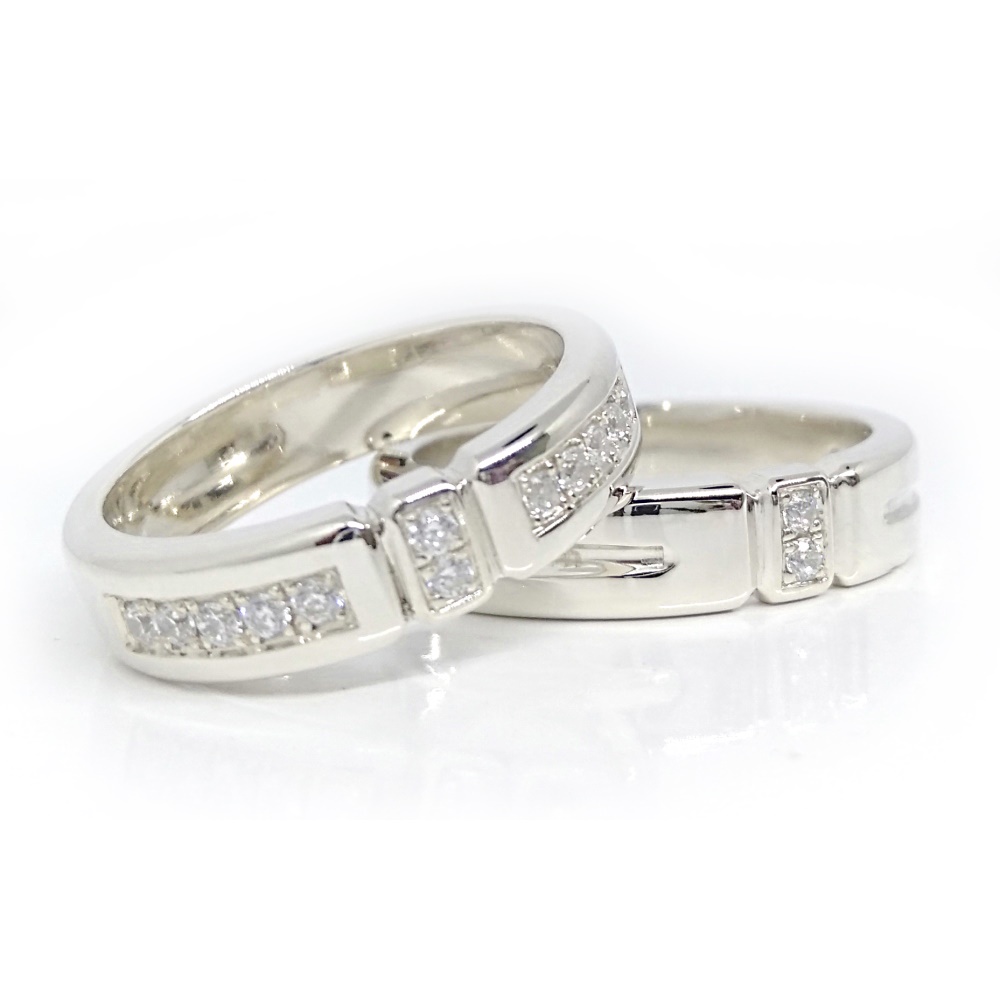 Gratis Ukir Nama Garansi Silver Asli Cincin Kawin Nikah Tunangan Couple Perak ID678