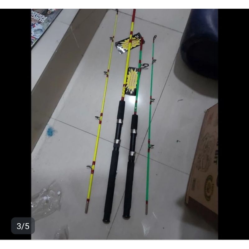 joran tornado jaws II spin joran solid fiber pilihan 150 165 180 cm joran kuat
