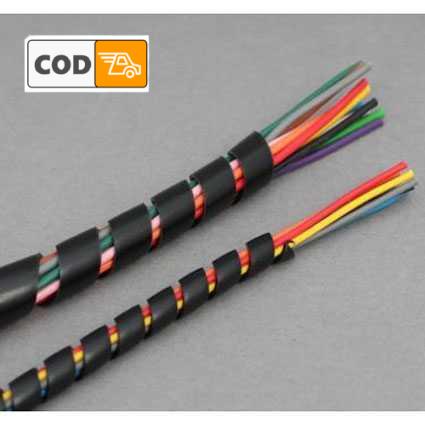 Selang Spiral Pembungkus Kabel Listrik Perapi Pelindung Pengaman Fleksibel Cable Panel