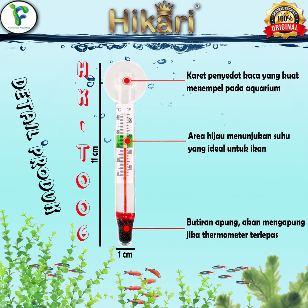 Hikari HK-T006 Thermometer suhu air aquarium