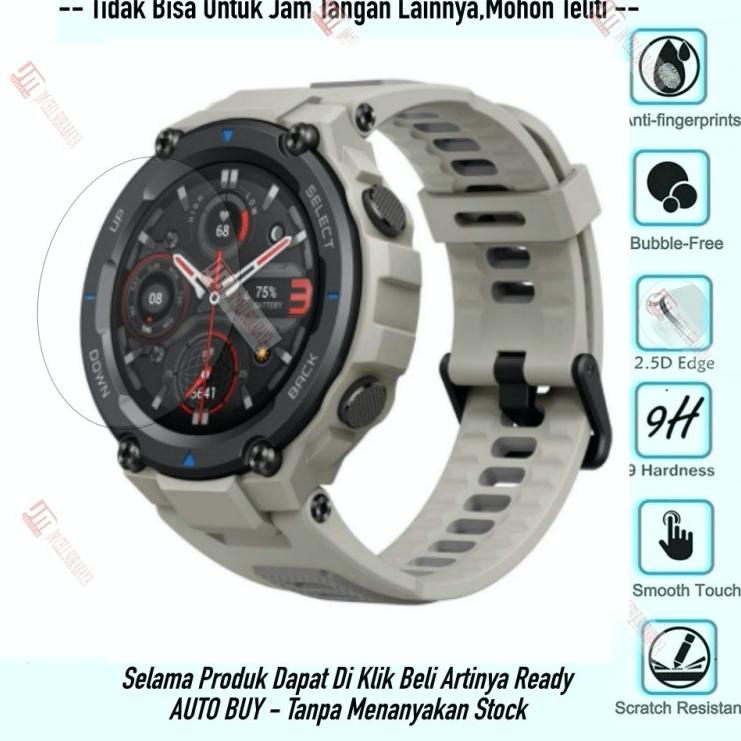 Paling Laris Anti Gores Amazfit T Rex / T-Rex Pro - Tempered Glass Kaca 9H Pelindung Layar