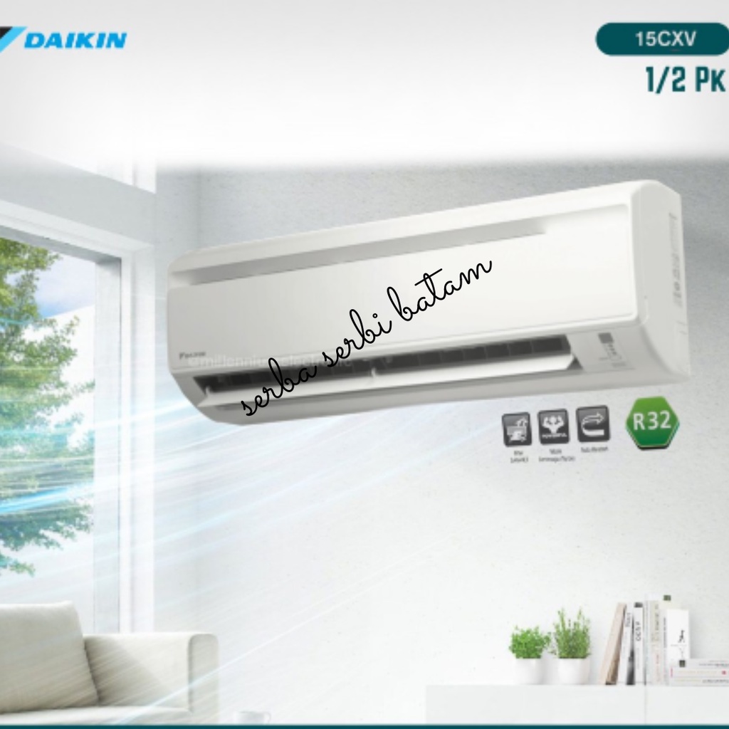 DAIKIN FTV15CXV14 AC standart Malaysia 0.5PK - STV15CXV RV15CXV14 BATAM