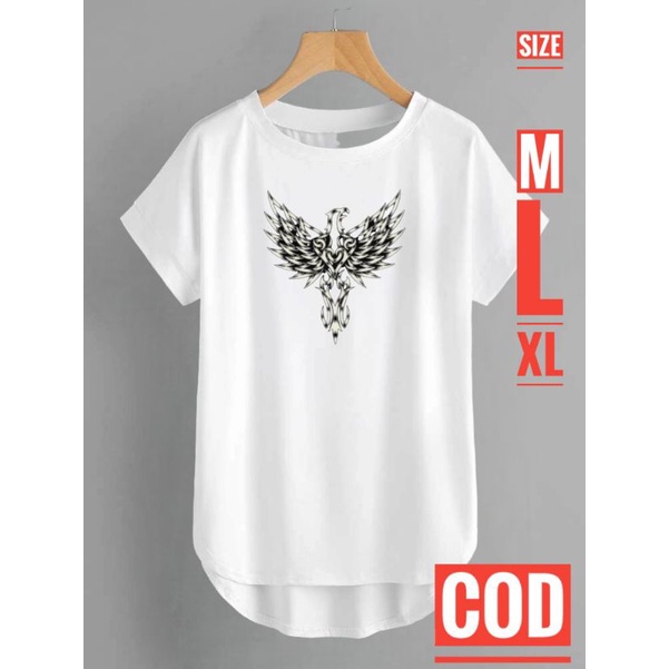 kaos oval bawah / longline / Kaos oval bawah longline lengan pendek sablon dada / Kaos panjang / kao